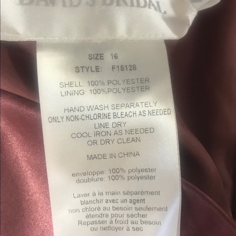 David’s Bridal Strapless Bridesmaid Dress - Picture 6 of 6
